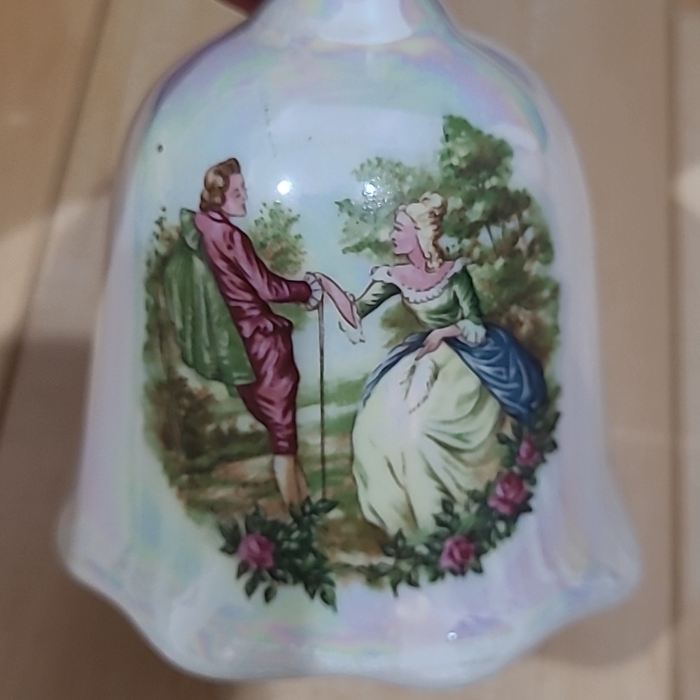 2/$20 Vintage Decorative Bell with Romantic Scene - Picture 2 of 4